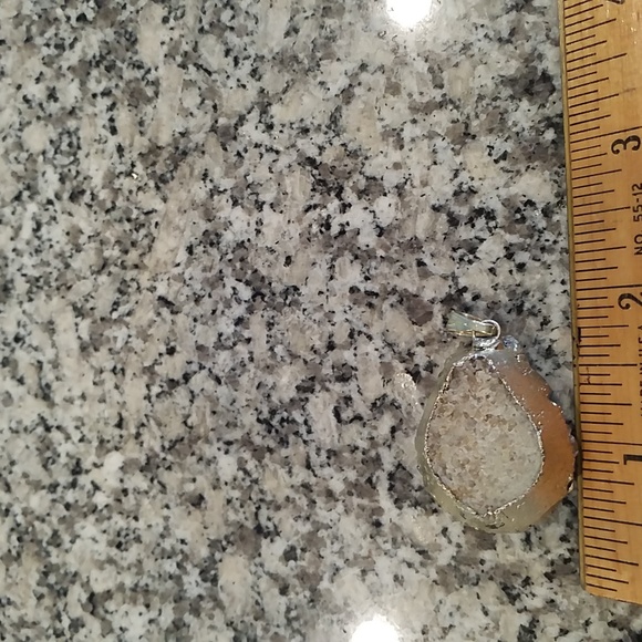 Pair of Natural Citrine Quartz Crystals Pendants - Picture 6 of 7